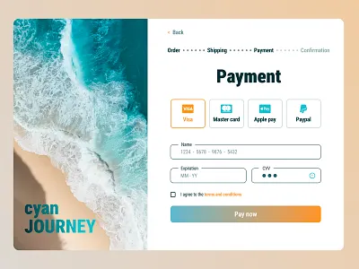 Daily UI #002 beach checkout dailyui figma travel ui webdesign website
