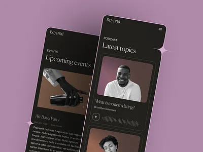 Beyond dating app - landing page branding dating design digital minimal product ui uidesign web