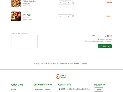 Organic Harvest ( Cart) design graphic design ui ux