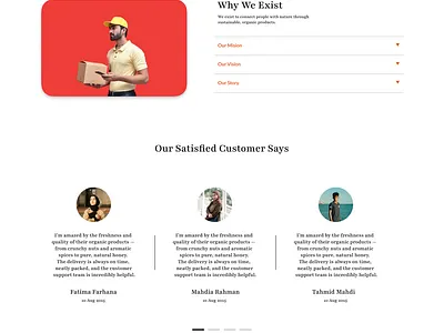 Organic Harvest ( About Us) design graphic design ui ux