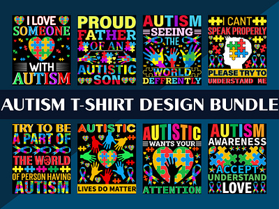 AUTISM T-SHIRT DESIGN BUNDLE autism awareness t shirt design autism t shirt design autism t shirt design bundle autistic t shirt design clothing fashion t shirt t shirt design ty typography