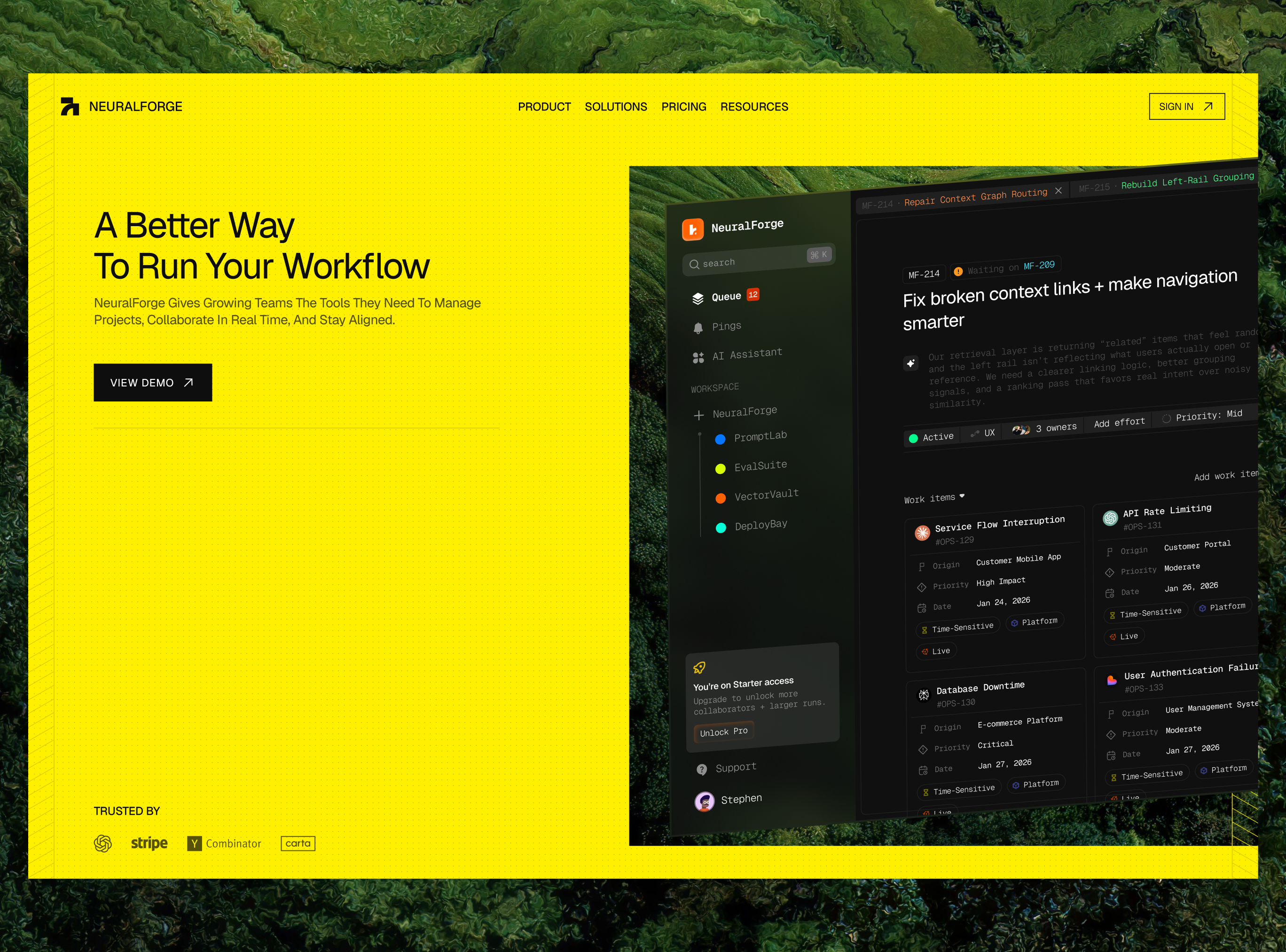 Hero Design for NeuralForge ai clean design hero design hero seection minimal minimal hero startup tech ui ui design web design website design