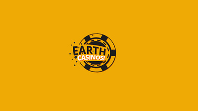 Earth Casino Logo casino dark grey igaming logo logo design yellow