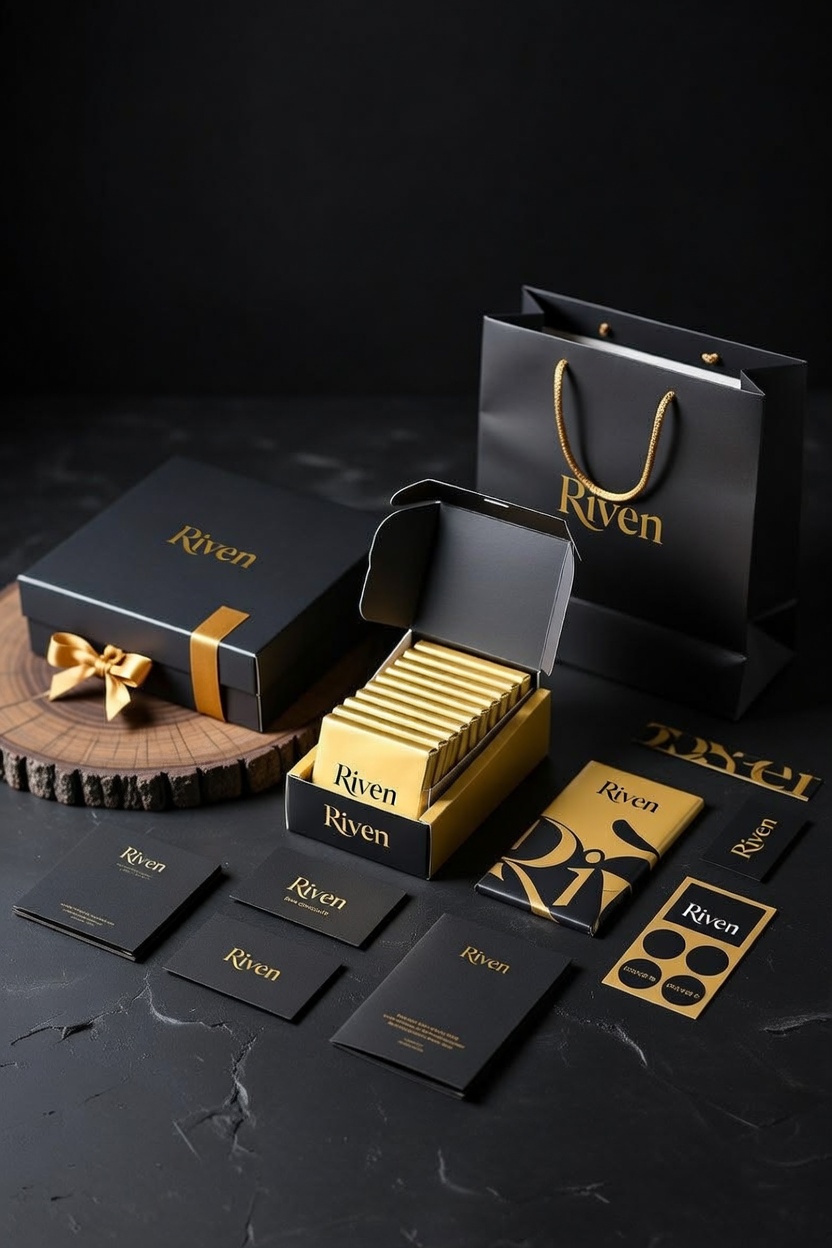 Riven Dark Chocolate Packaging Design brand brand design brand position brand positioning branding branding design branding design for sale cover dark chocolate design graphic design illustration logo logotipo logotype packaging packaging design riven typography vector