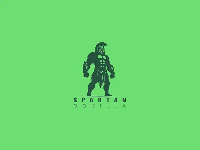 Spartan Gorilla Logo angry gorilla ape ape logo branding design game gorilla gorilla logo graphic design logo logo design silverback silverback gorilla silverback logo spartan spartan logo strong vector warrior warrior logo