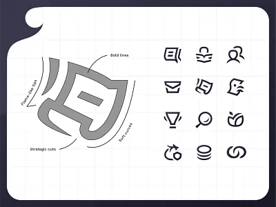 HotTakes: Icons brand branding dark design graphic guide guidelines hottakes icon icon design icon set iconography icons identity light line outline vector