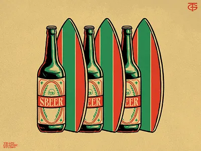 Cold n Surf apparel branding clothing design graphic design illustration retro summer surf surfboard vector vintage graphic