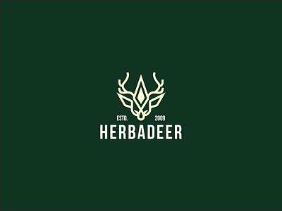 Herba deer logo abstract animation branding creative design graphic design herba deer logo. illustration logo modern motion graphics typography ui vector