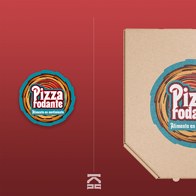 Rolling Pizza logo food graphic design logo pizza vector