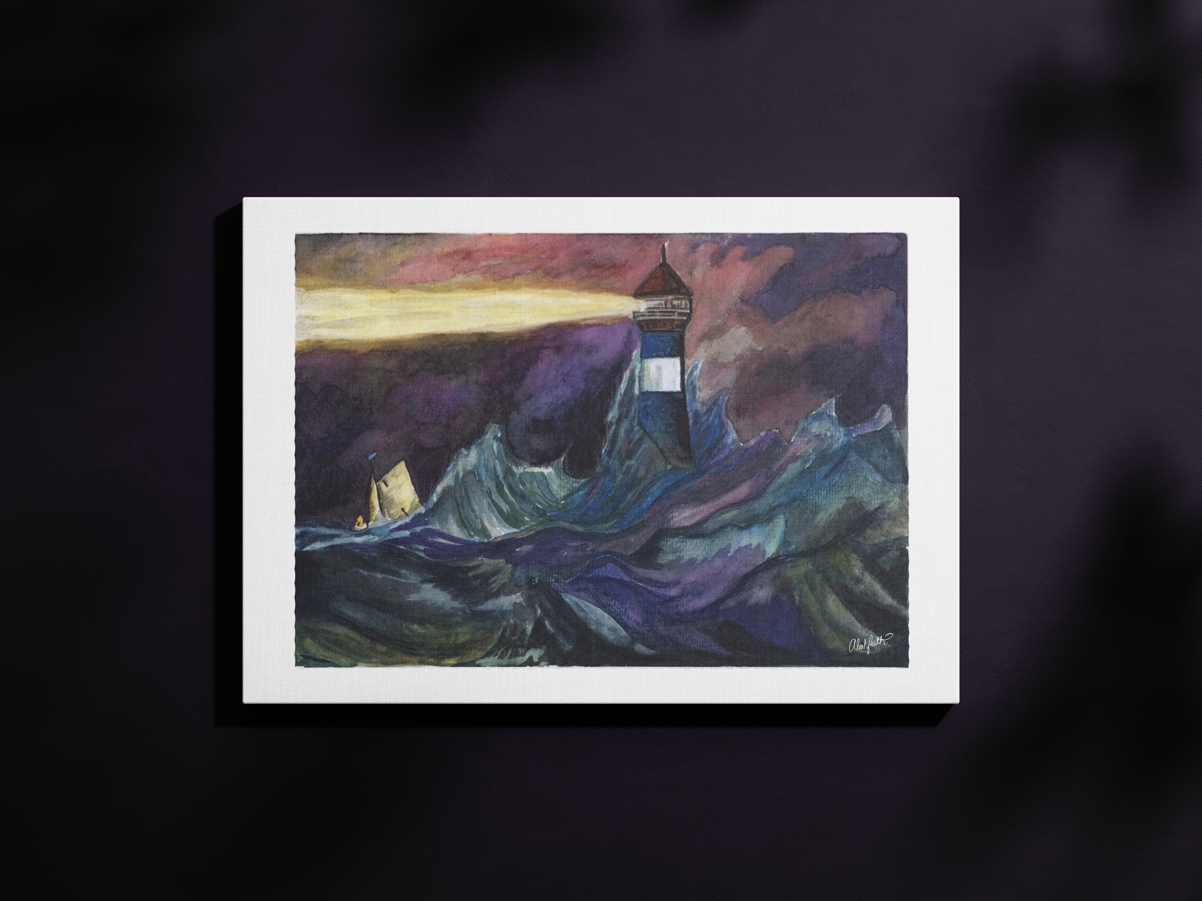 Violent Seas - Watercolor