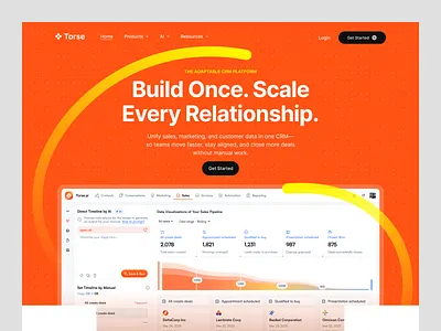 CRM Landing Page business crm crm landing page crm website customer design landing page management minimal modern relationship saas saas crm saas crm landing page saas crm website ui ui design ux design vibrant website