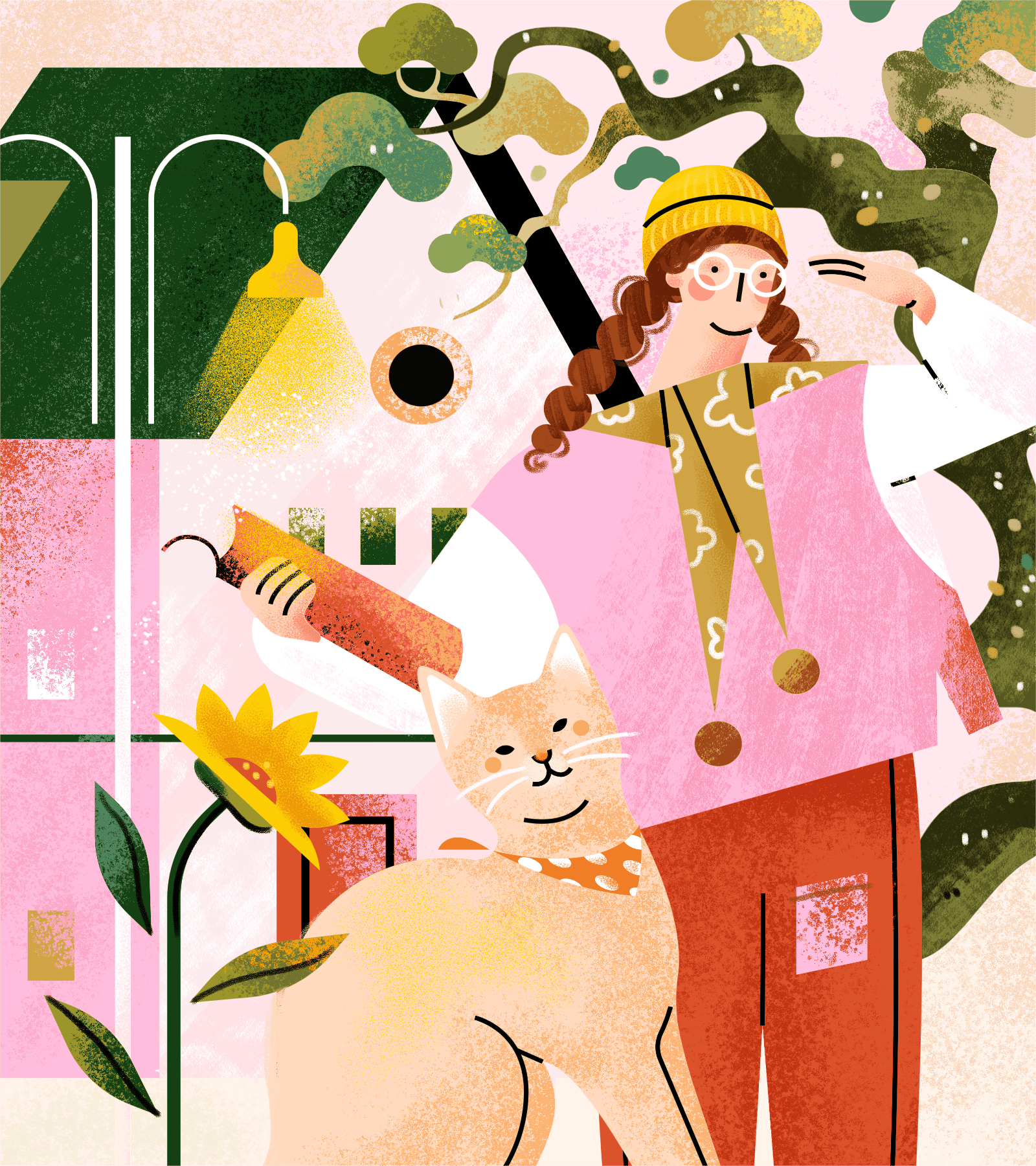 小园素 Xiaoyuan Su・Modern Scene – 光阴好② branding character design color theory daily life editorial flat design illustration modern packaging scene texture vector visual identity xiaoyuansu