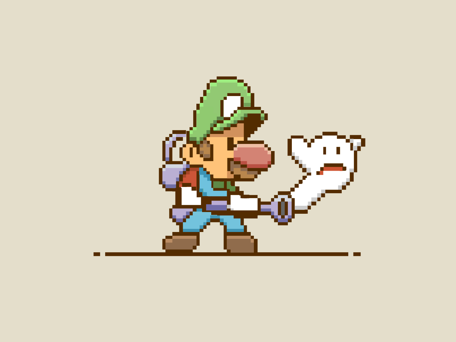 luigi mansion pixel art