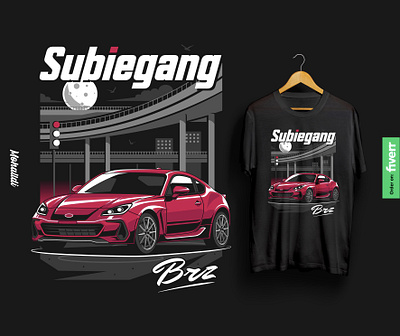 Subaru BRZ Car Drawing brz car poster car tshirt subaru subie