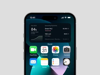 4/2023 - Invoices widget darkmode finance freelance invoice ios tracker widget