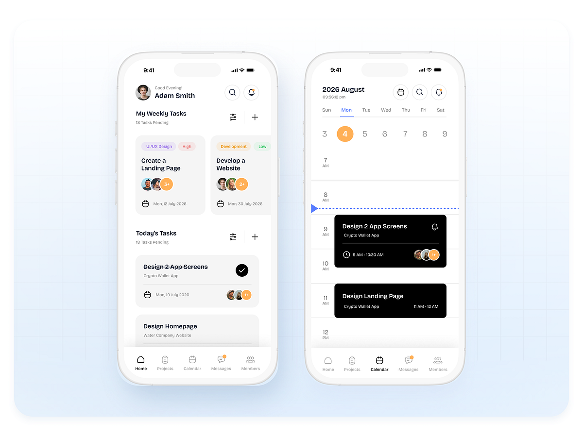 Enterprise Project Management – Mobile App UI Image 0