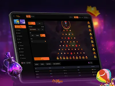 Online Casino Plinko Game Interface betting blackjack casino app casino dashboard casino platform casino website crypto casino gambling game design gaming interface gaming platform interface design live casino plinko responsive design roulette slot game ui design ui inspiration web app