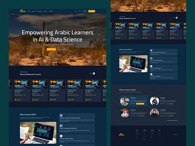 SAAI — AI & Data Science Learning Platform UI ai learning platform branding course platform education website elearning landing page design modern website tech education ui ui design ux design web ui website design