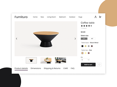 DailyUI #033 Customize Product black black and white bw coffee customize daily ui dailyui furniture product