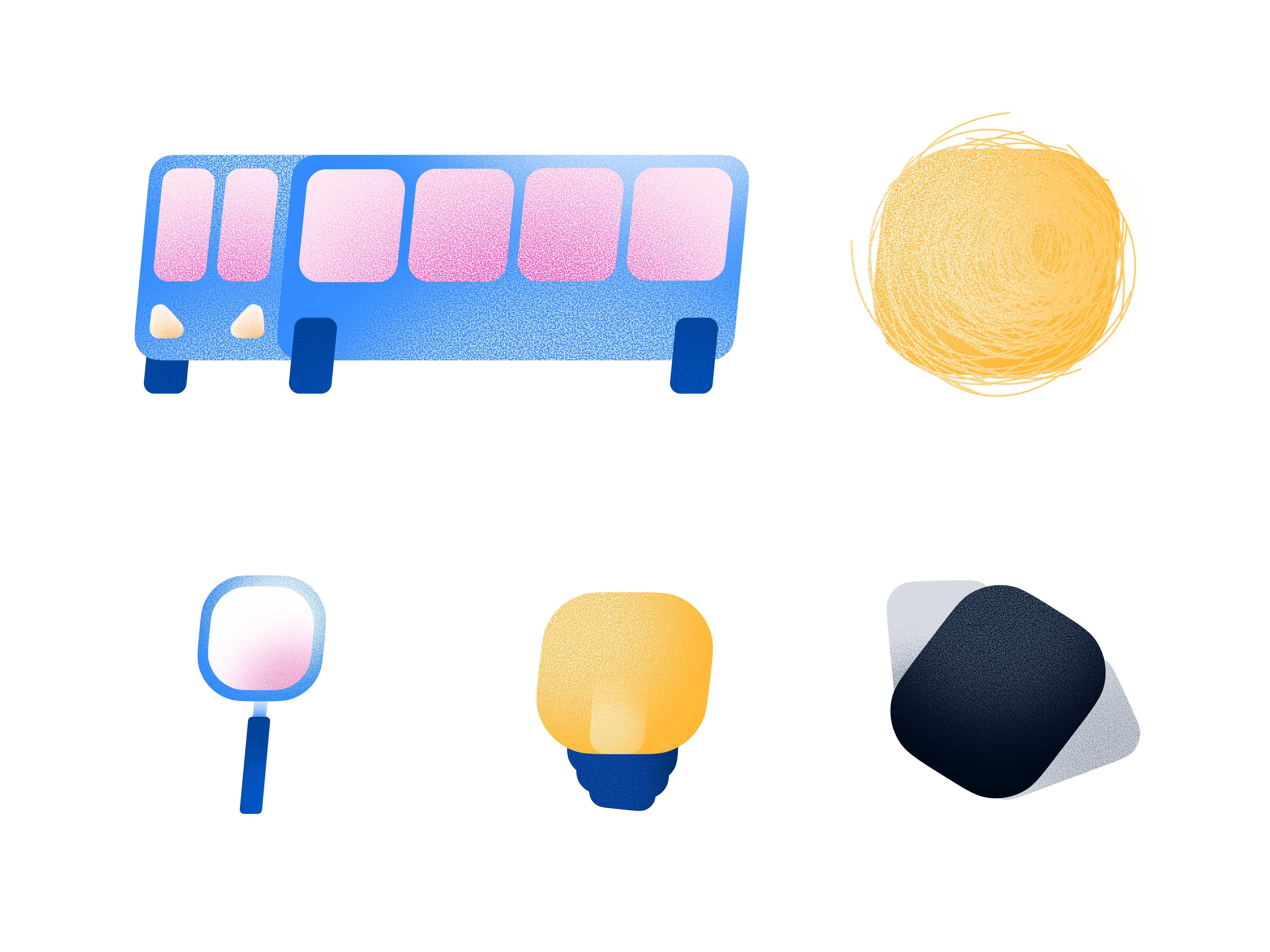 Illustrations for Darb branding illustration ui