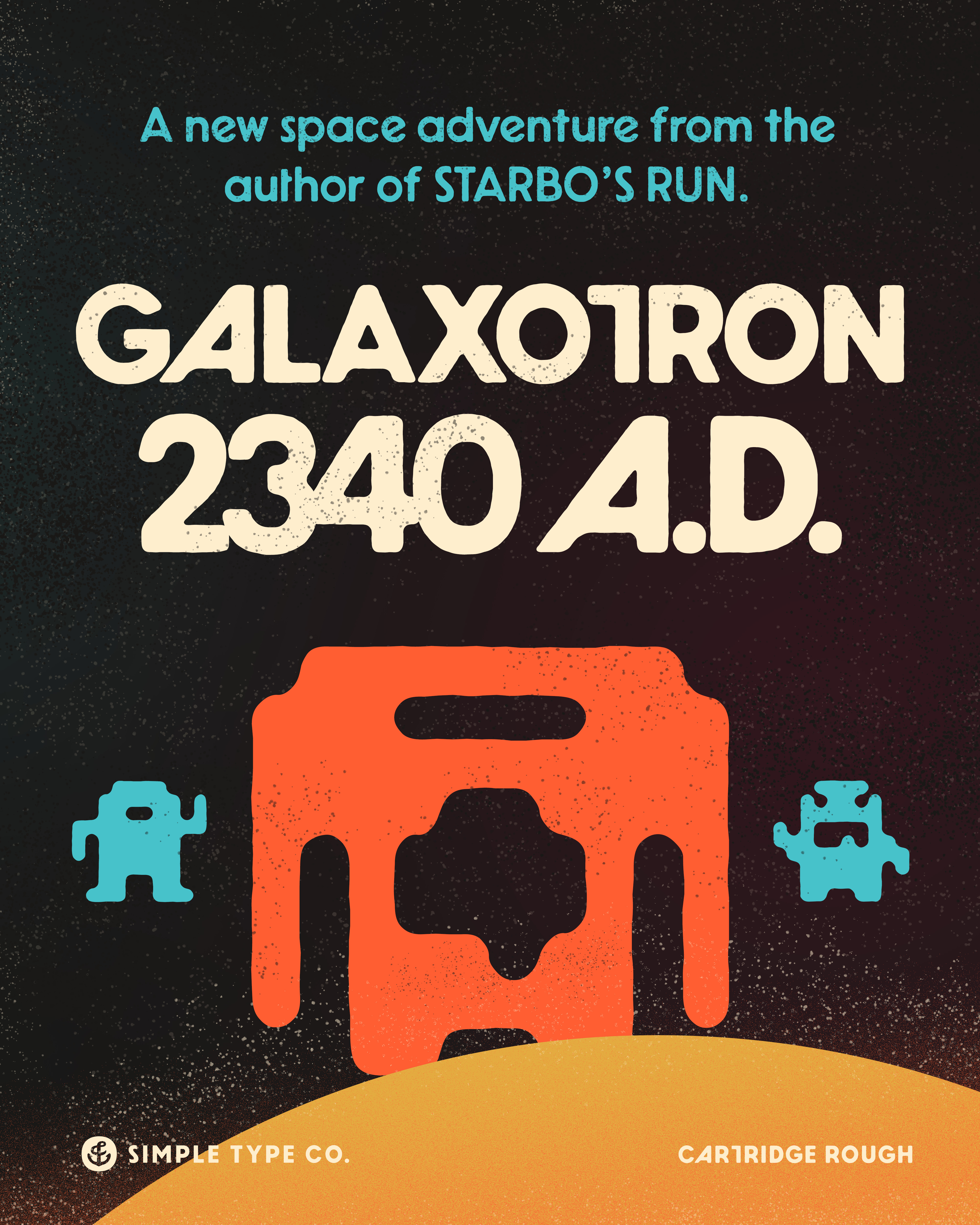 Cartridge Rough font type typedesign