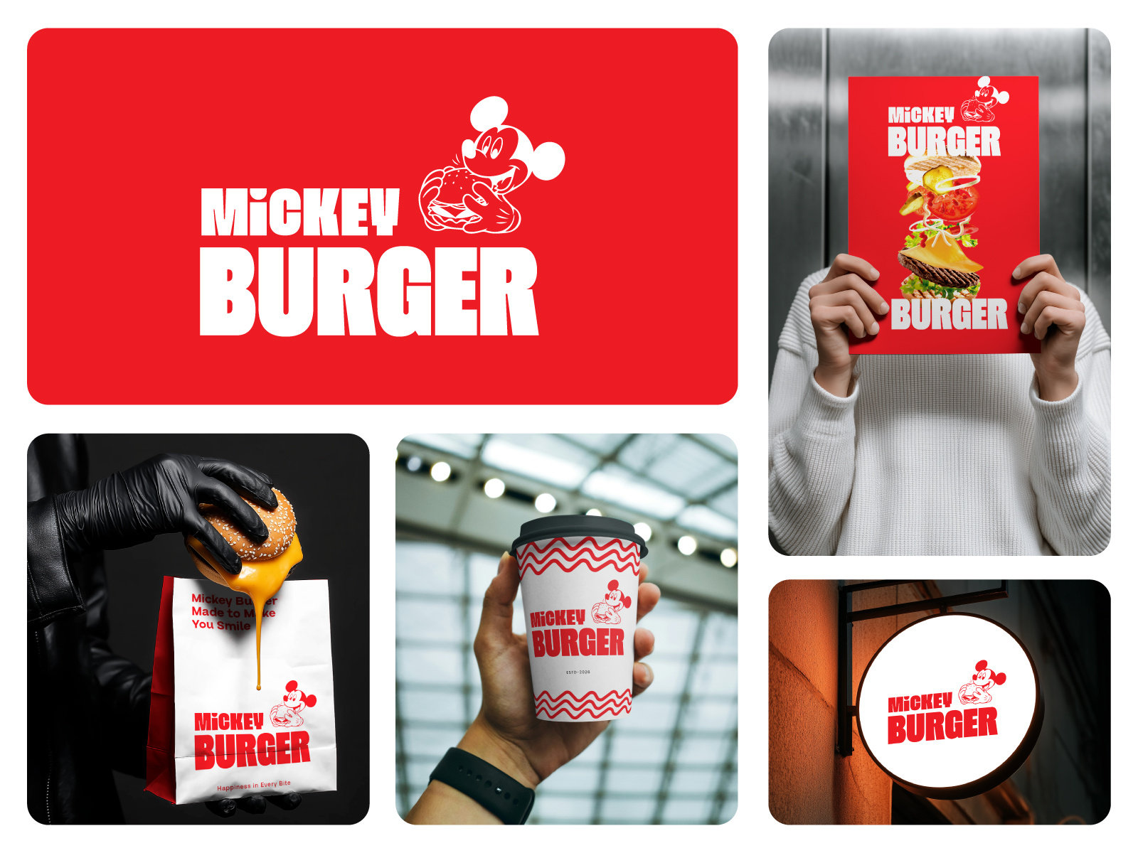 Example of Burger & Restuarant Brand Logo Design