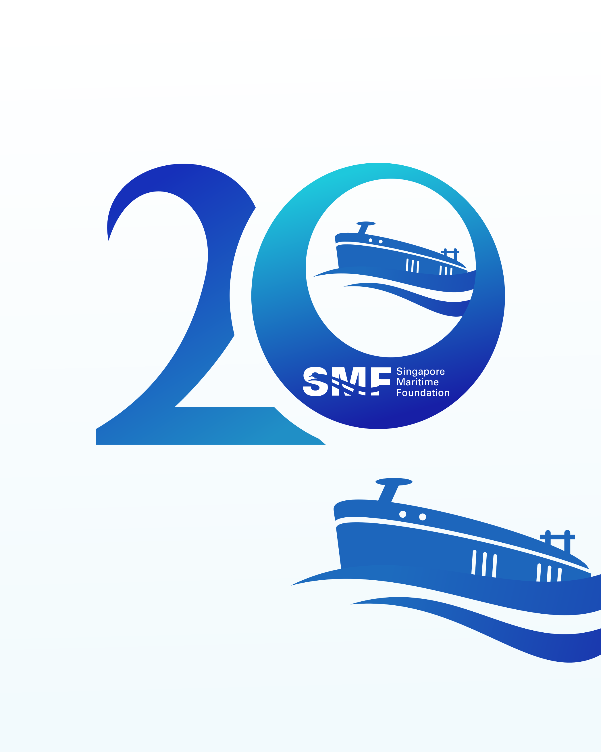 Logo Design for SMF 20th Anniversary branding commission design freelance work graphic design graphic designer logo logo design logo design branding logo designer maritime singapore vector