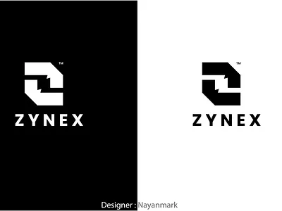 ZYNEX — Modern Geometric Tech Logo (Black & White Version) abstractlogo ai blackandwhite brandidentity branding digitalbrand geometriclogo logo logodesign logomark minimal minimalistlogo modernlogo monogram startup techlogo