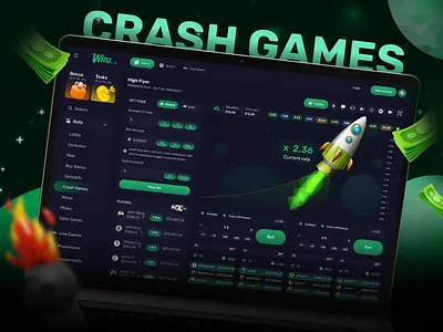 🚀Crash Game Dashboard - High Flyer Concept casino casino app casino dashboard casino interface casino mobile casino template casino ui casino web crash crash games gambling gambling ui gambling web game design gamebling design igaming live casino mobile games online casino slots game