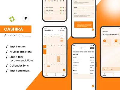 CASHIRA – Your intelligent daily planner with AI-powered product app branding design graphic design logo motion graphics ui ux