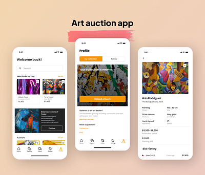 ARS Contemporary Art Auction App app design art auction casestudy dribbble prototyping ui user experience ux