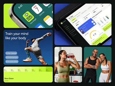 Fitness and Wellness App Branding and Design brand brand design brandbook branding fitness fitness logo logo logo design wellness