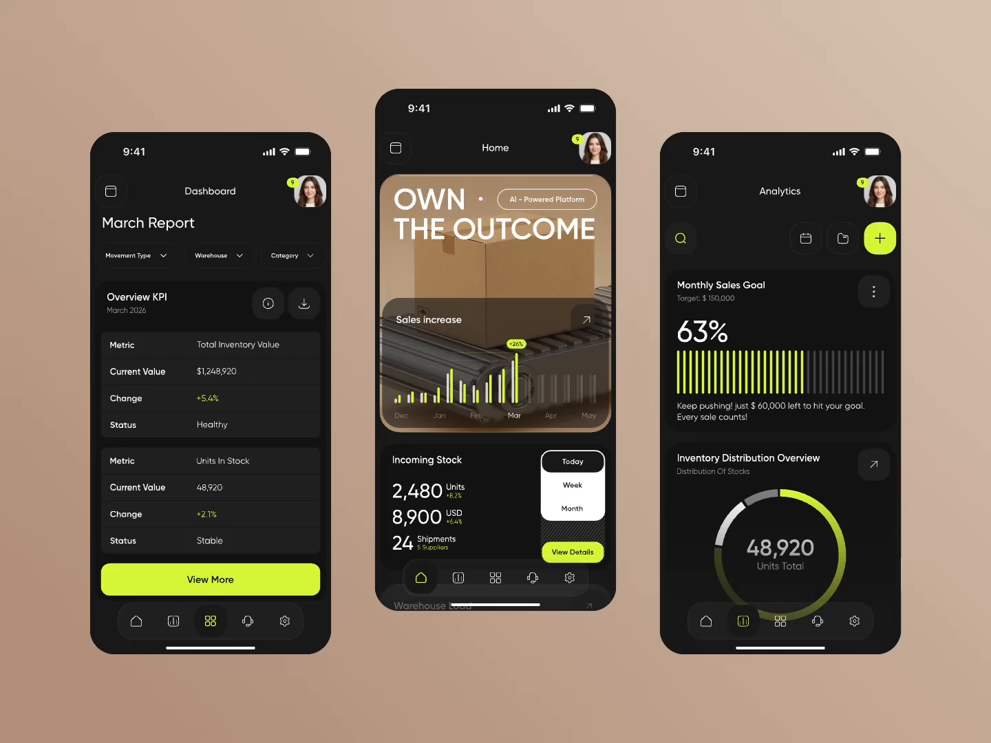 Inventory Management Mobile App UI