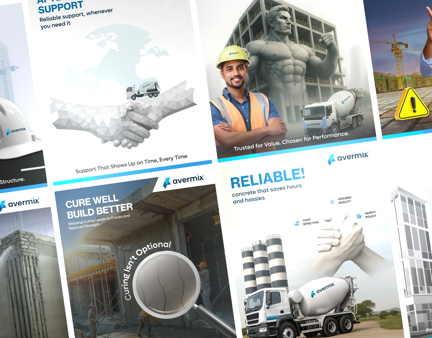 SOCIAL MEDIA ads branding cement graphic design quality designs rasikkanzariya social media creatives