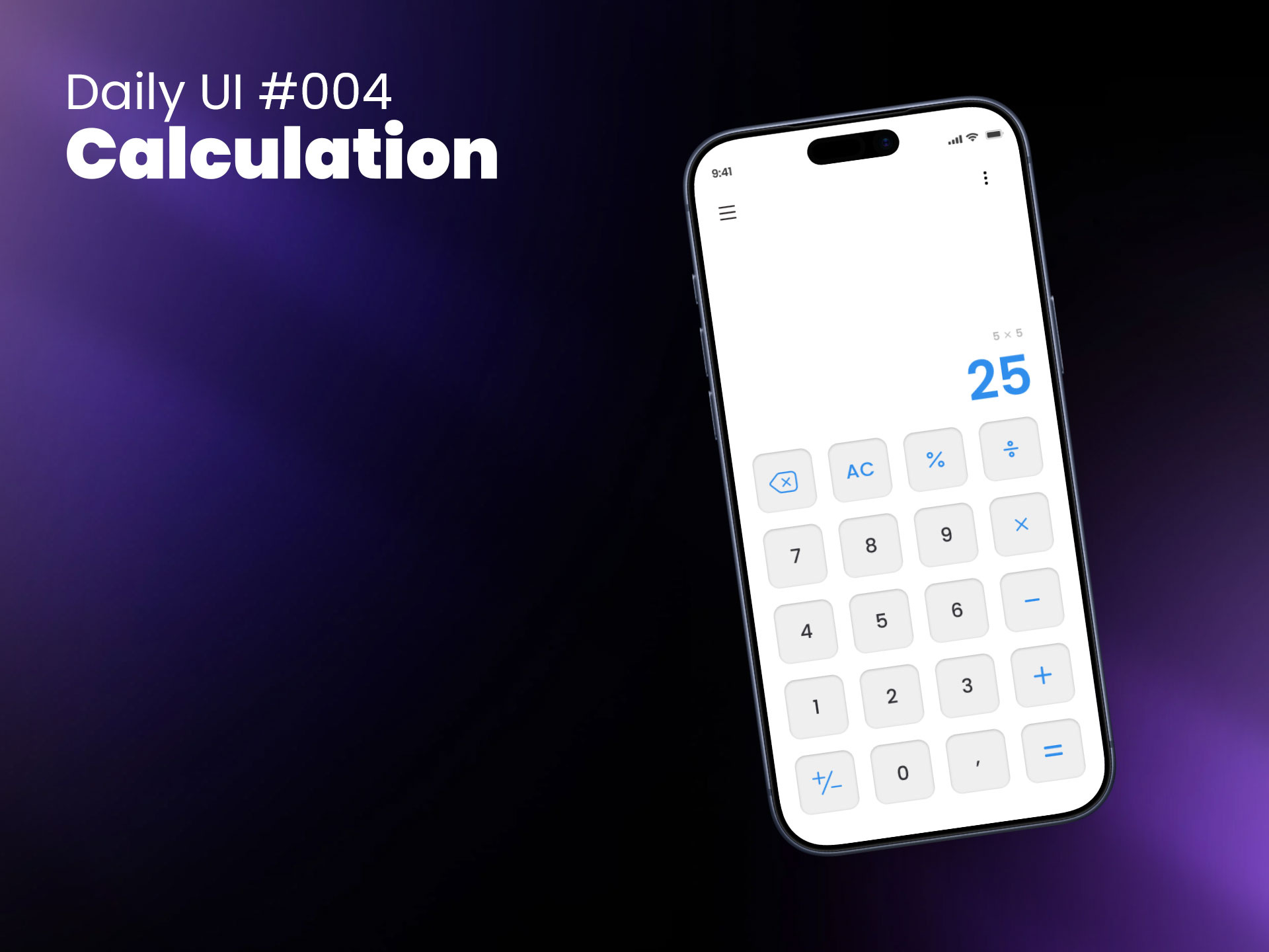 Daily UI #004 — Calculation app design calculation calculator design clean design daily ui daily ui 004 dailyui graphic design interface design minimalist ui mobile app mobile ui ui design user interface utility app ux design