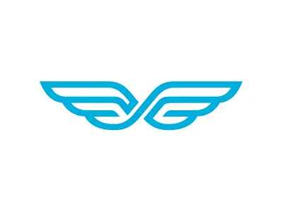 Infinity Wings Logo aviation creative feather fly flying graphic design infinite infinity infinity wings logo sky symbol vector wing wings