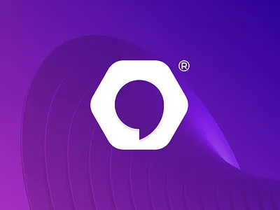 Polichat Logo app icon branding design flat icon logo monogram simple logo