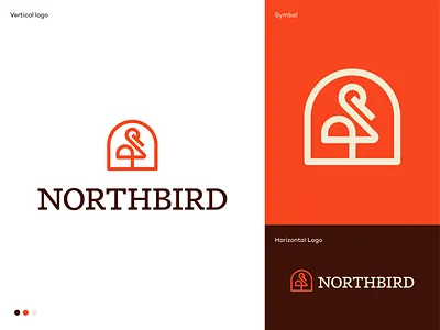 Northbird Logo Design animal app icon bird brand identity design branding color concept elegant logo logo logodesign logodesigner mark north northbird logo design orange portfolio sans serif startup symbol visual identity design