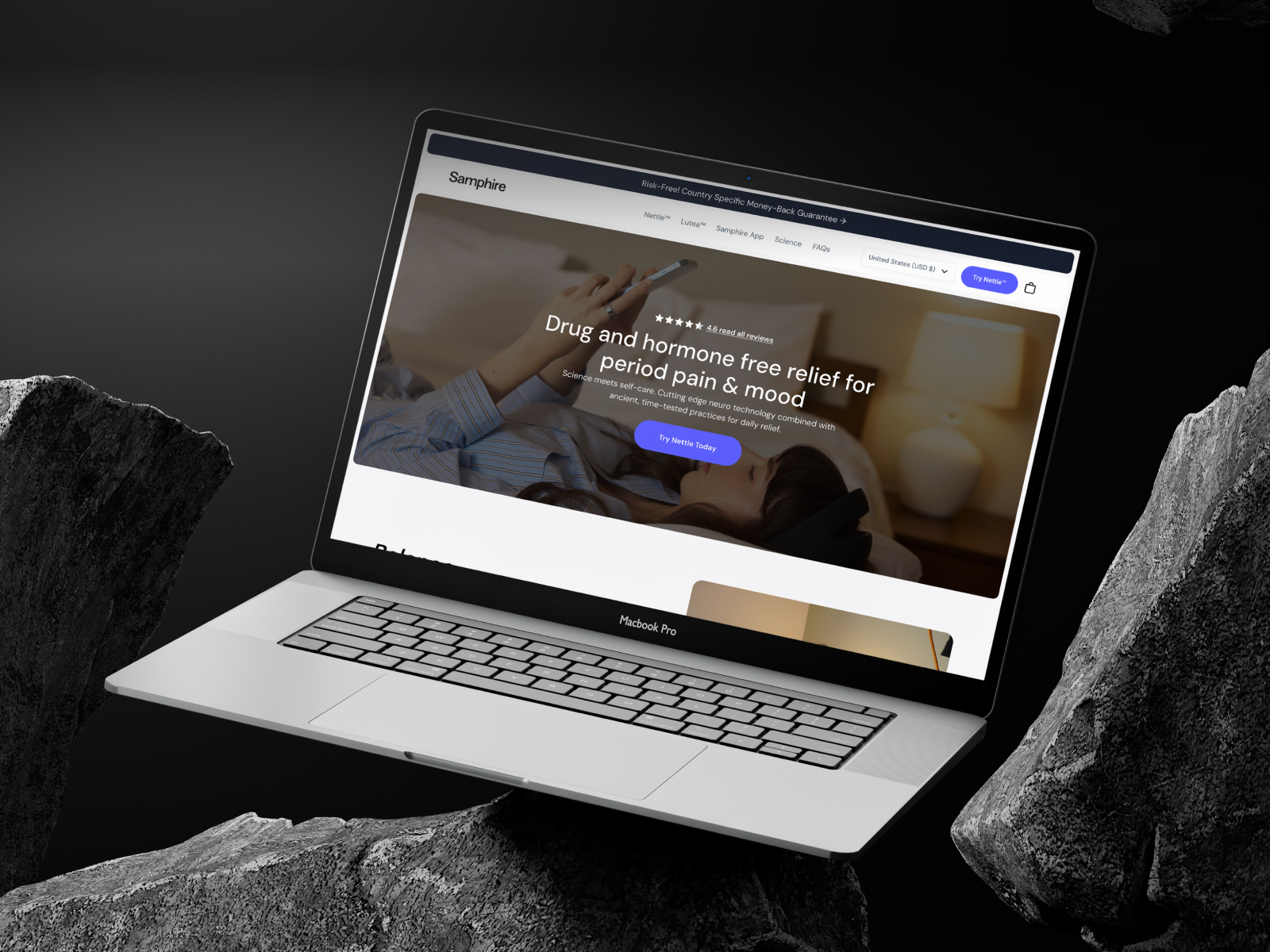 Women's Health Website | Wearable Tech Product Page brandidentity clean medical ui clean website design dufhu femtech design femtech website design health tech website healthcare landing page landing page design mental health website design minimal design minimal health branding mobile health ux modern ux design product landing page saas landing page wellness app landing page wellness mobile app ui wellness platform womens health website