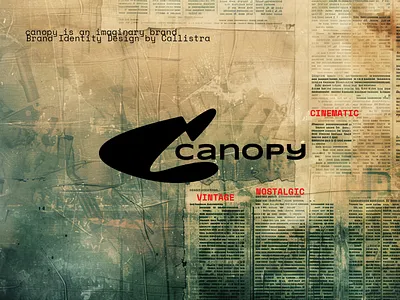 Canopy brand identity design; vintage, nostalgic and cinematic brand identity branding c logo cinematic branding lettermark logo design nostalgic logo retro brand vintage brand