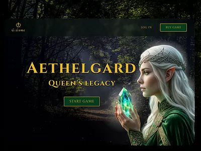 Video game - Aethelgard: Queen's legacy elven fighting video game game online game play game ui ux web site game