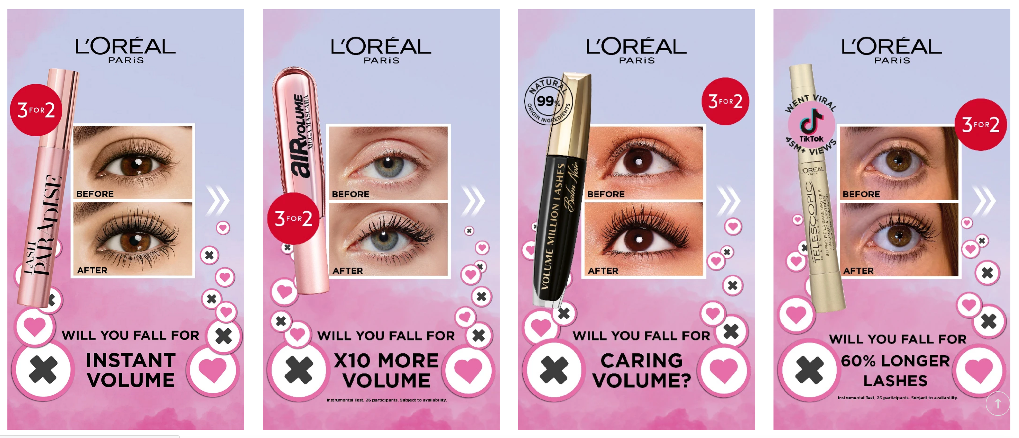 Static Instagram Advertising for L'Oréal Paris instagram social media