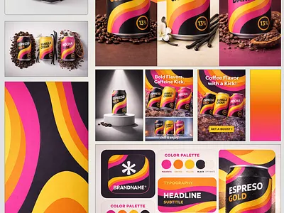 Coffee Cocktails Brand Concept & Packaging Exploration brand id branded can branding branding strategy can coffee coffee brand coffee logo espreso figma graphic design logo packaging social media