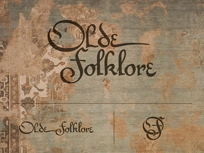 Olde Folklore branding folk lettering logo retro script typography vintage