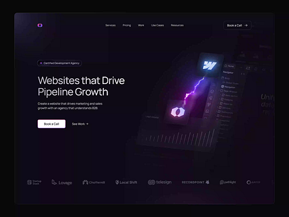 Hero landing page web3.0 animation illustration