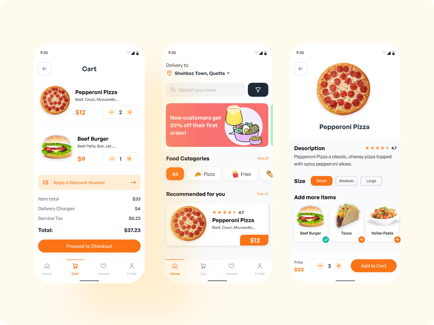 Food Delivery App by Ahmed Jamal on Dribbble