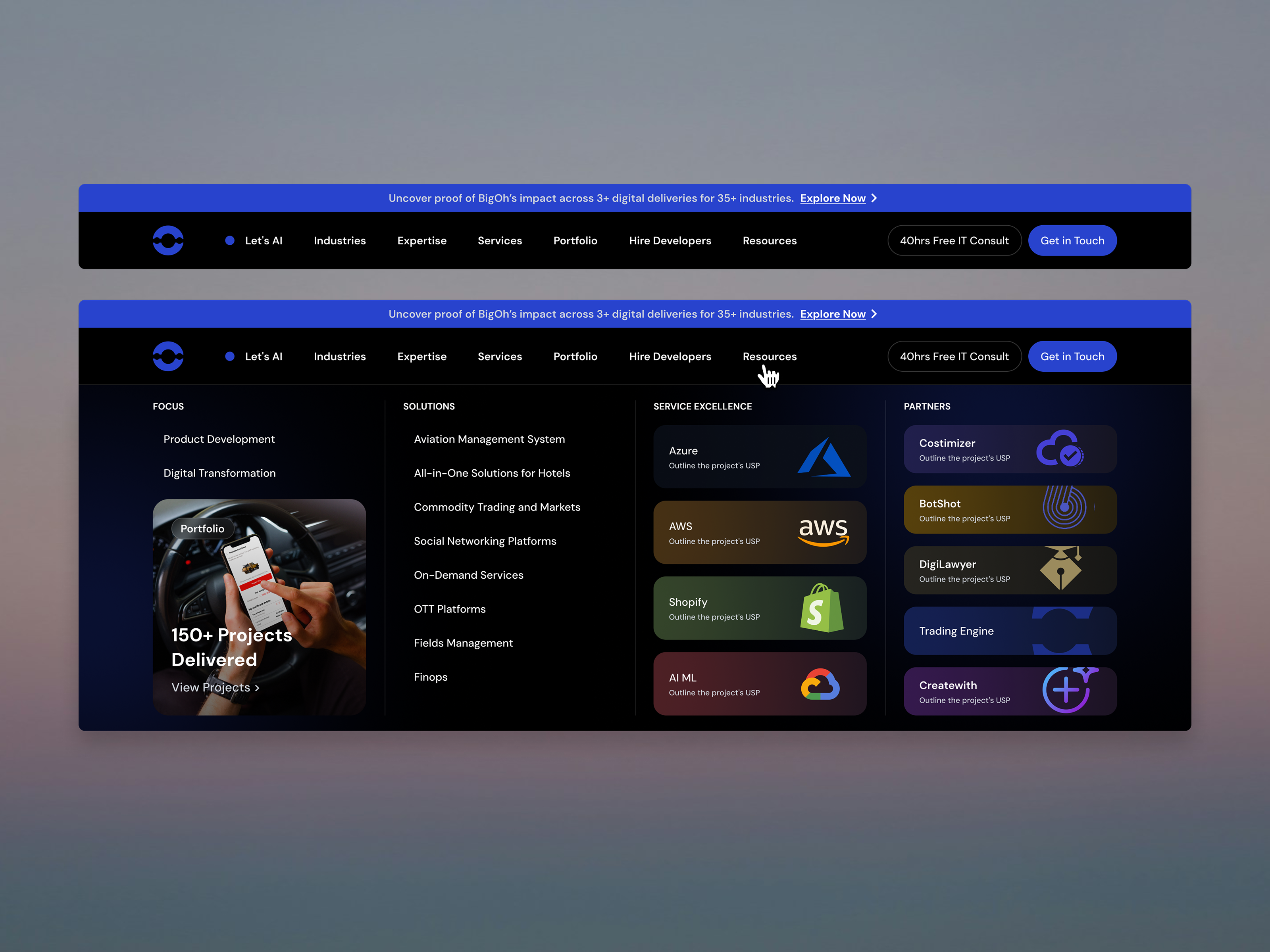 E-Commerce Website Mega Menu bigoh branding darkui ecommerce informationarchitecture landing page megamenu ui uxdesign web design