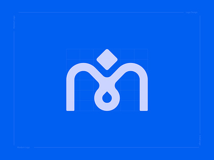 M letter logo design