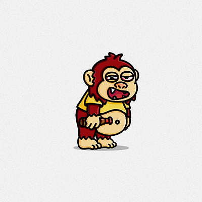 t00n crew: Ape cartoon illustration nft t00n