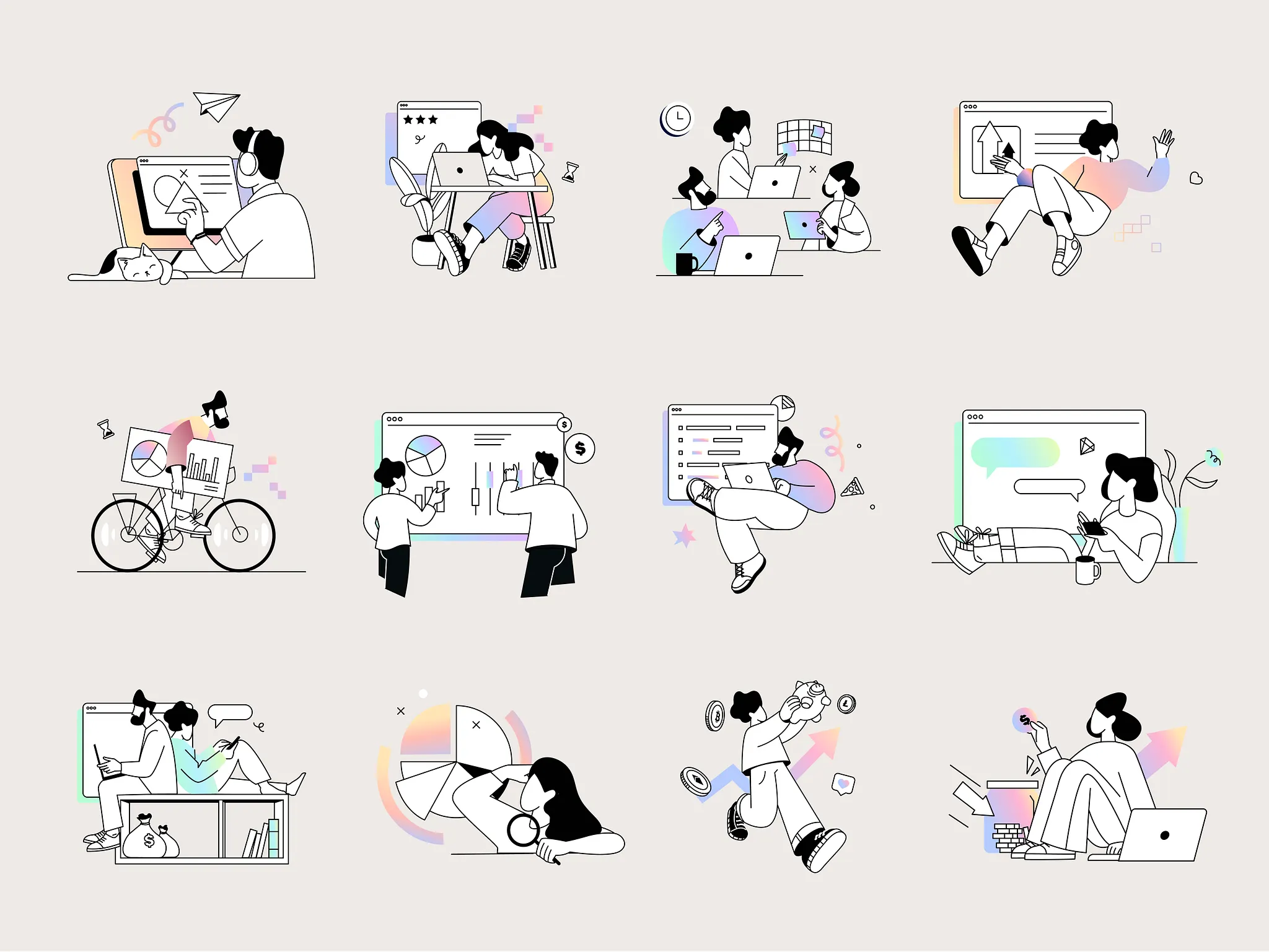 Example of Icon Design System   Small/Middle/Big